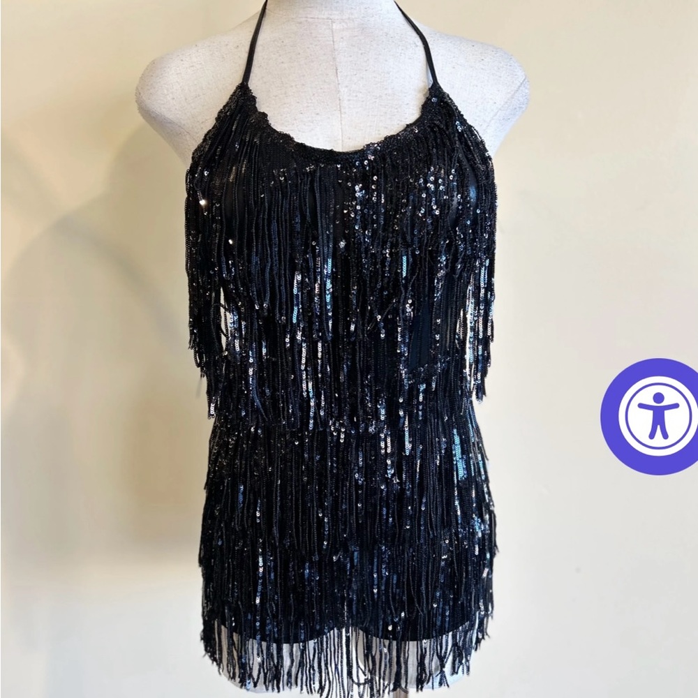 Brand new sequins romper black